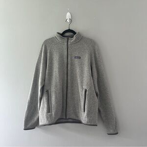 Patagonia Mens Gray Better Sweater Jacket Full Zip Size Large